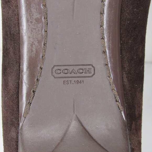 Coach LIDIA Brown Suede Loafers Women's 7 - Picture 8 of 9